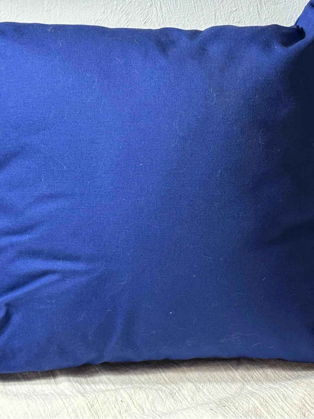 Horse Embroidered Needlepoint Pillow with Blue Backing - Picture 3 of 5